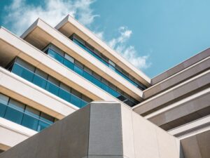 A photo that uses natural light to bring out the colors and textures of a building